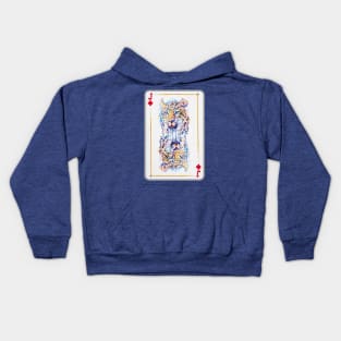 Leopard Head Jack of Diamonds Playing Card Kids Hoodie